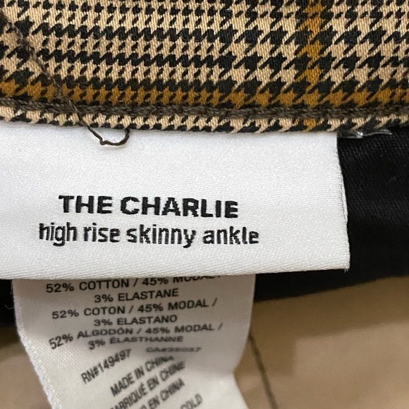 JOE’S Jeans The Charlie Coated High Rise Skinny Jeans Butterscotch Check Size 28 - Picture 12 of 15